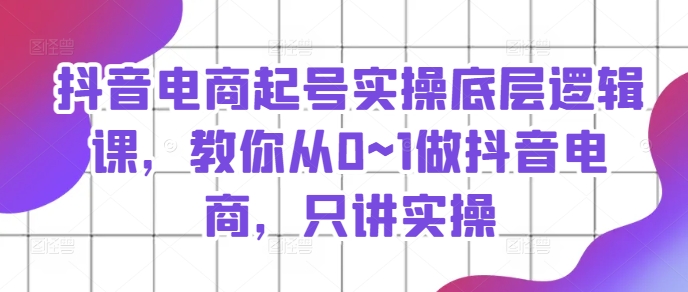 抖音电商爆单秘籍：零基础打造百万粉丝账号，副业赚钱两不误！-副业资源站