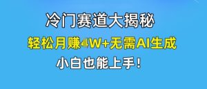 副业新风口:揭秘无人知冷门赛道,月入过万零门槛,上班族宝妈大学生秒变赚钱高手!-副业资源站