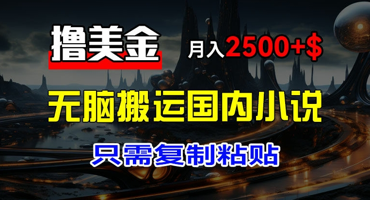 2024年最火副业揭秘：国内小说海外搬运，复制粘贴赚美金，新手月入2500+轻松实现财富自由-副业资源站