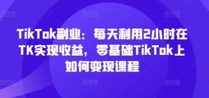 TikTok副业速成:2小时日赚秘籍,零基础变现课程大公开-副业资源站