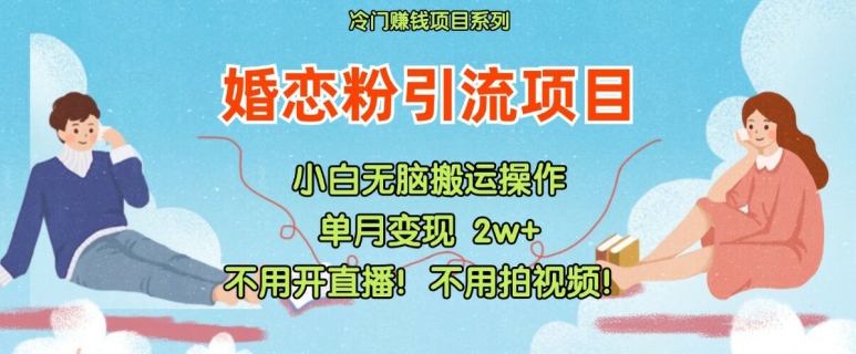 小红书婚恋粉精准引流秘籍：零直播零视频，轻松躺赚流量秘籍大公开-副业资源站