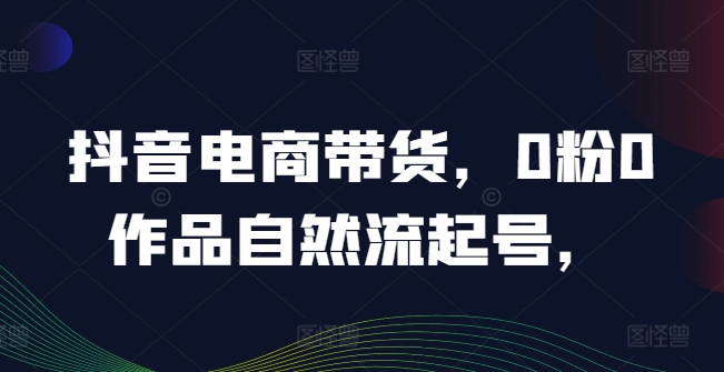 抖音电商带货秘籍：0粉0作爆火起号，20万+热销课程实战精髓-副业资源站