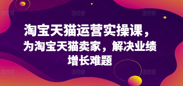 淘宝天猫运营实战课：业绩飙升秘籍，卖家必备增长引擎-副业资源站