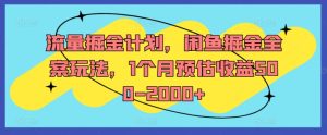 闲鱼流量掘金秘籍：1月狂赚500至2000+，实战全案揭秘！-副业资源站