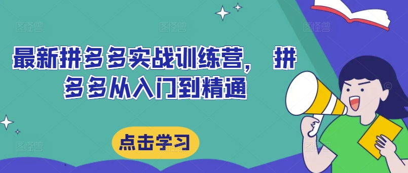 最新拼多多实战训练营， 拼多多从入门到精通-副业资源站