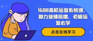 1688高阶运营系统课,助力业绩倍增,老板运营必学-副业资源站