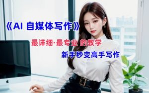 AI自媒体文章创作全网最详细教程,新手秒变写作高手,多方位发展-副业资源站