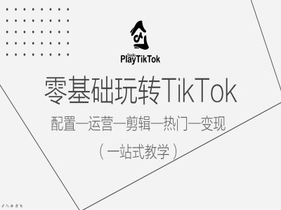 零基础玩转TikTok，配置一运营一剪辑一热门一变现，一站式教学-副业资源站