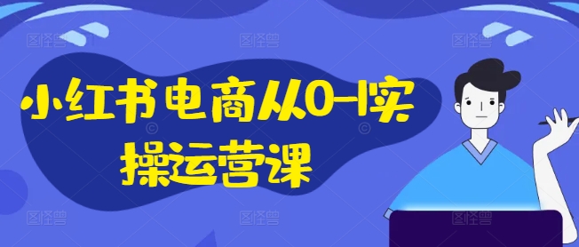 小红书电商从0-1实操运营课，小红书手机实操小红书/IP和私域课/小红书电商电脑实操板块等-副业资源站