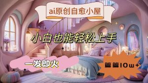 ai原创治愈小屋,小白也能轻松上手,一发即火,篇篇10w+【揭秘】-副业资源站