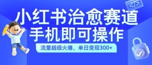 小红书治愈视频赛道，手机即可操作，流量超级火爆，单日变现300+【揭秘】-副业资源站
