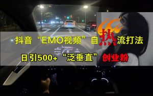 抖音EMO视频自热打法,日引500+“泛垂直”创业粉-副业资源站