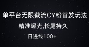 单平台无限截流创业粉首发玩法，精准曝光，长尾持久，日引流100+【揭秘】-副业资源站