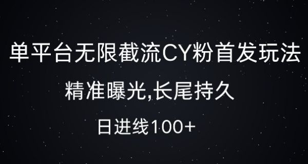 单平台无限截流创业粉首发玩法，精准曝光，长尾持久，日引流100+【揭秘】-副业资源站