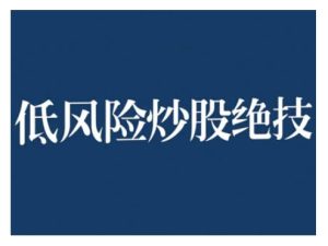 2024低风险股票实操营，低风险，高回报-副业资源站