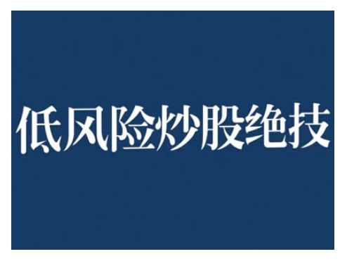 2024低风险股票实操营，低风险，高回报-副业资源站