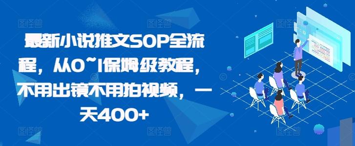 最新小说推文SOP全流程，从0~1保姆级教程，不用出镜不用拍视频，一天400+-副业资源站