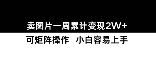 小红书【卖图片】一周累计变现2W+小白易上手-副业资源站