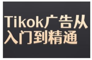 Tiktok Ads实操教程,Tiktok广告从入门到精通-副业资源站