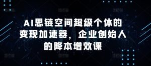 AI思链空间超级个体的变现加速器，企业创始人的降本增效课-副业资源站