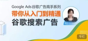 Google Ads谷歌广告高手 – 搜索广告,带你从入门到精通谷歌搜索广告-副业资源站