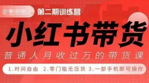 小Red书带货42天训练营 2.0版，宝妈+自由职+上班族+大学生，提高副业收入的大红利项目-副业资源站