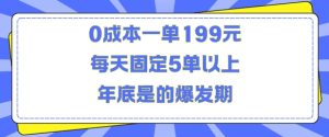 人人都需要的东西0成本一单199元每天固定5单以上年底是的爆发期【揭秘】-副业资源站