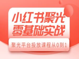 小红书聚光零基础实战,聚光平台投放课程从0到1-副业资源站