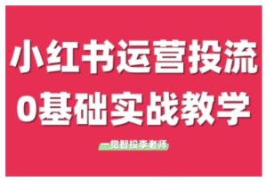 小红书运营投流,小红书广告投放从0到1的实战课,学完即可开始投放-副业资源站