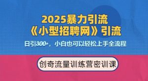 2025最新暴力引流方法，招聘平台一天引流300+，日变现多张，专业人士力荐-副业资源站