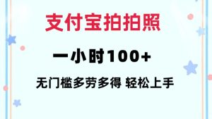 支付宝拍拍照一小时100+无任何门槛多劳多得一台手机轻松操做【揭秘】-副业资源站