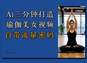 Ai3分钟打造瑜伽美女视频,自带流量密码-副业资源站