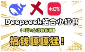 deepseek+小红书打造流量生产线实操课，0到1全流程拆解，搞钱嘎嘎猛-副业资源站