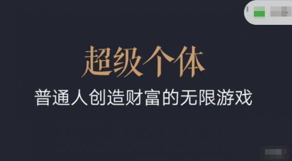 超级个体2024-2025翻盘指南,普通人创造财富的无限游戏