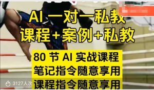 AI指令实战课，课程+案例，80节AI实战课程，笔记指令随意享用，课程指令随意享用-副业资源站