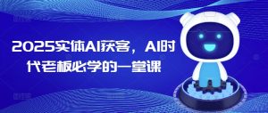 2025实体AI获客,AI时代老板必学的一堂课-副业资源站