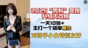 2025男粉变现全新玩法升级，日入上千简简单单，小白可轻松上手-副业资源站