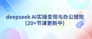 deepseek AI实操变现与办公提效(20+节课更新中)-副业资源站