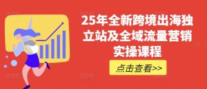 25年全新跨境出海独立站及全域流量营销实操课程，跨境电商独立站TIKTOK全域营销普货特货玩法大全-副业资源站