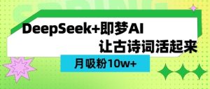 用DeepSeek做AI 古诗词视频,涨粉 10W+(保姆级教程)-副业资源站