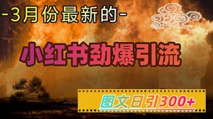 小红书超劲爆引流手段，图文日引300+轻松变现1W-副业资源站