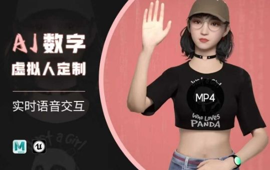 Ai数字人虚拟(智能体)实时语音交互特训营，​自行定制超写实角色AI数字人交互技术-副业资源站