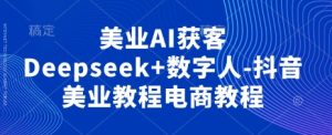 美业AI获客Deepseek+数字人-抖音美业教程电商教程-副业资源站