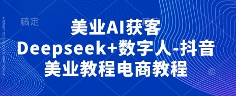 美业AI获客Deepseek+数字人-抖音美业教程电商教程