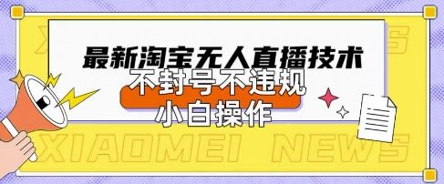 2025年淘宝无人直播带货10.0.全新技术,不违规,不封号,纯小白操作,日入数张【揭秘】