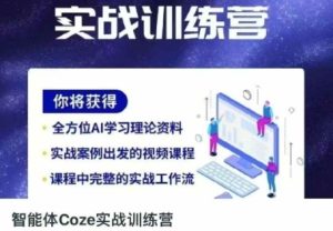 智能体Coze实战训练营,掌握新时代效率工具,让你人生即刻开挂-副业资源站