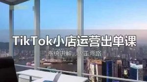 TikTok小店运营出单课,从开店选品、运营出单、发货回款,进行全流程讲解-副业资源站