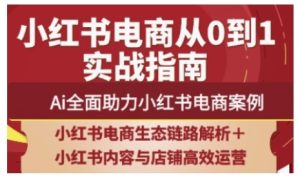 2025小红书电商全链路运营,Ai全面助力小红书电商案例-副业资源站