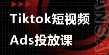 Ads视频投放课，tiktok短视频广告投放课-副业资源站