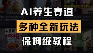 AI养生赛道，多种全新玩法，保姆级教程拆解-副业资源站